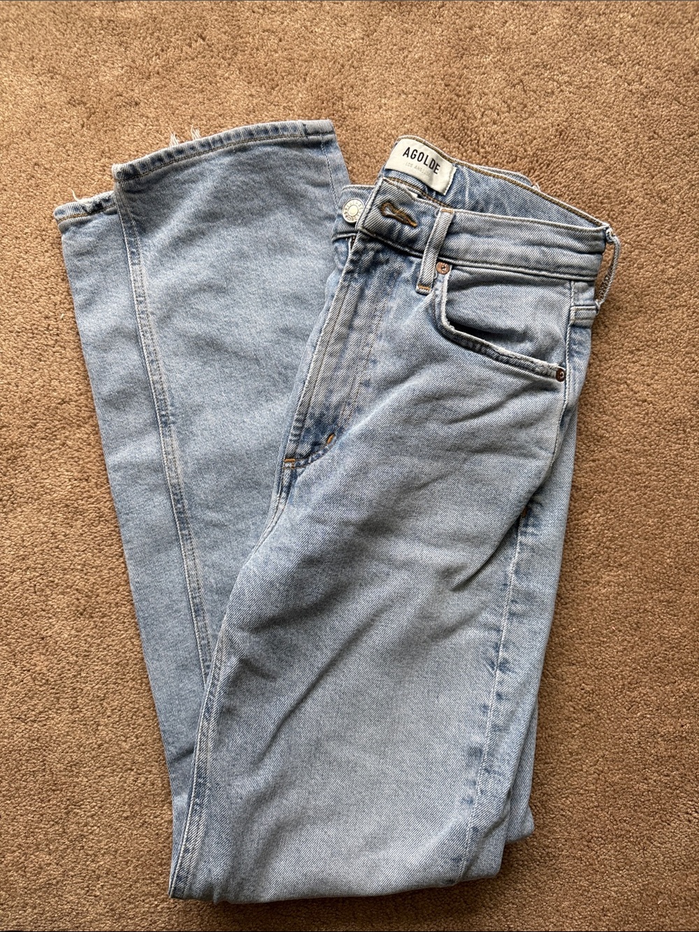 Agolde Vintage Light Blue Straight Jeans